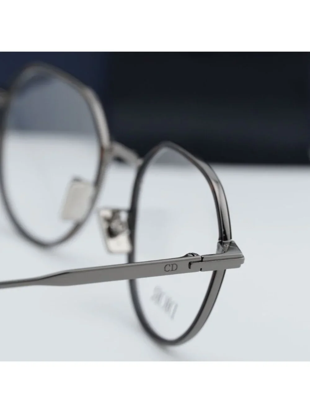 Dior DIORBLACKSUITO R3U 7600 Square Eyeglasses 49mm - Ruthenium